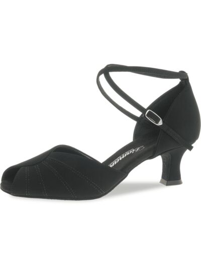 027-064-040 - Chaussures de danse noires, talon bobine 5cm - Diamant