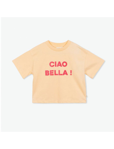 T-SHIRT CIAO BELLA FELICIA ABRICOT - ARSENE ET LES PIPELETTES