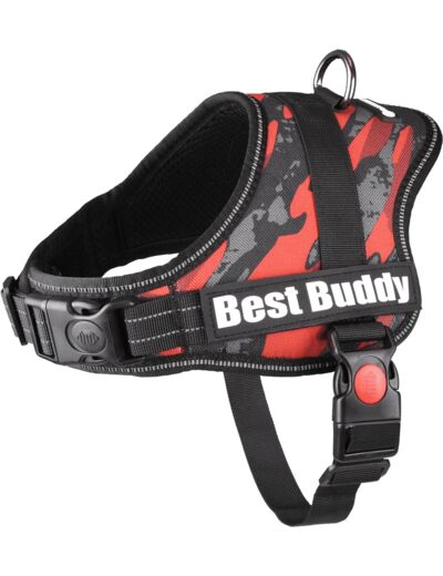 Harnais Best Buddy Pluto Rouge Camouflage XS 40-55CM*25MM