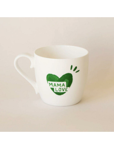 MUG COEUR MAMA LOVE VERT SAPIN  - EMOI EMOI