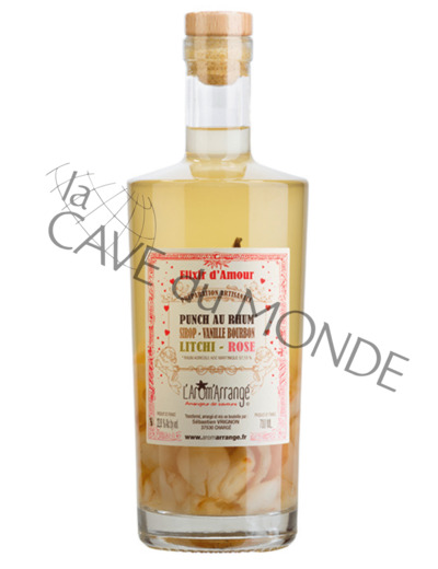 Rhum Arrangé Punch Elixir d'amour Litchi Rose 22,8° 70cl