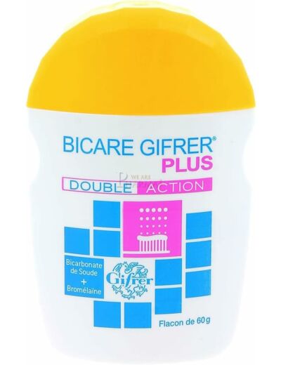 Gifrer Bicare Plus Bicarbonate de Soude + Bromélaïne Mentholée 60 g