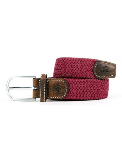 Ceinture tressée Billybelt bordeaux en cuir