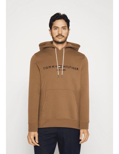 Sweat à capuche Tommy Hilfiger marron en coton bio