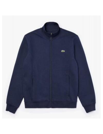 Sweatshirt zippé Lacoste SPORT en molleton de coton mélangé uni - Mary Sport