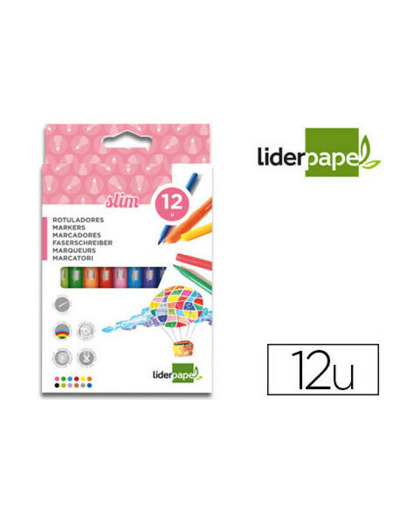 Feutre coloriage LIDERPAPEL X12