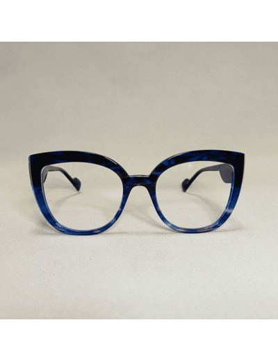 Lunettes de vue EGERIE de la Marque Caroline Abram Collection Blush Coloris Bleu Ecaille