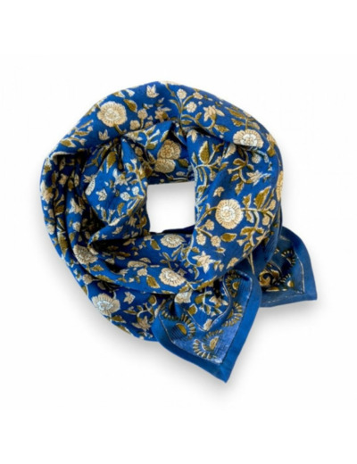 BIG FOULARD LATIKA SOLEIL BLEU KLEIN