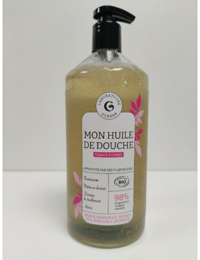 Mon huile de douche visage et corps, 1L, giphar