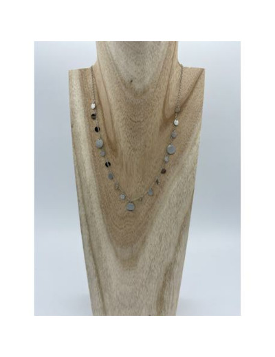 Collier Femme argenté pampilles