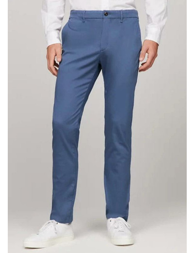 Pantalon chino Tommy Hilfiger bleu stretch