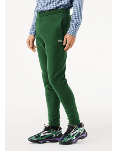 Pantalon de jogging Lacoste vert coton bio