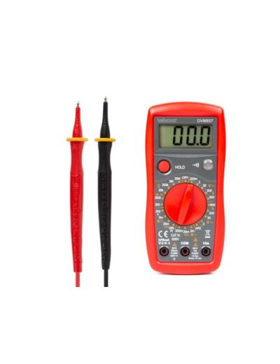 Multimètre numérique, pour la mesure de courant CA/CC, tension CA/CC, résistance, diodes et continuité, avec cordons de mesure