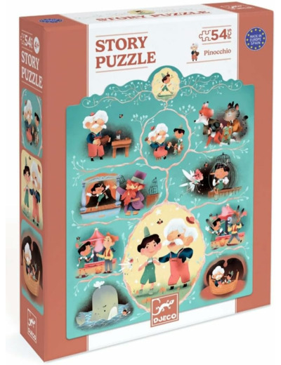 DJECO Histoire Puzzle PINOCCHIO JEU POUR ENFANTS ÂGE 4