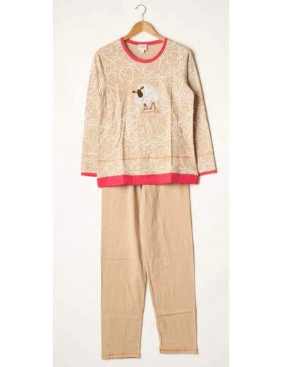 Pyjama Mouton - ROSE POMME- Aline Lingerie