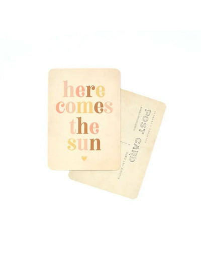 CARTE POSTALE HERE COMES THE SUN / ARC EN CIEL - CINQMAI