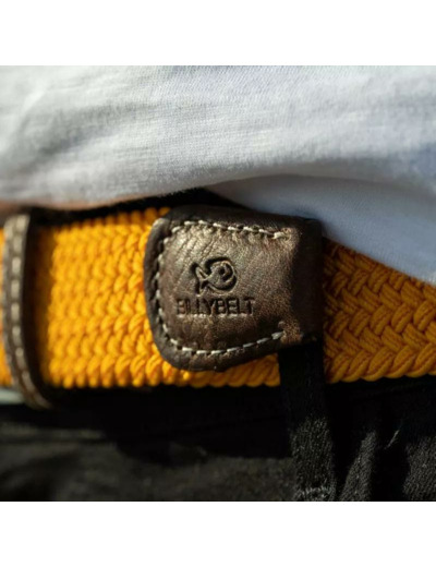 Ceinture tressée Billybelt orange en cuir