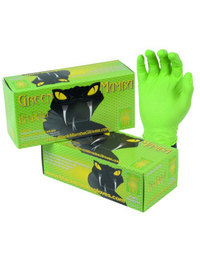 Gants Nitrile Vert Epais Green Mamba