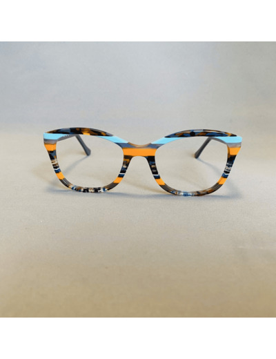 Lunettes de Vue De la Marque Wissing Modèle 2980 Coloris Multicolore Orange Turquoise Transparent – Monture Unique