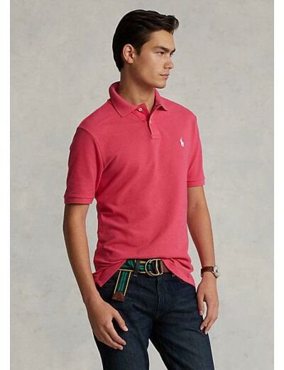 Polo Ralph Lauren cintré rose en coton piqué