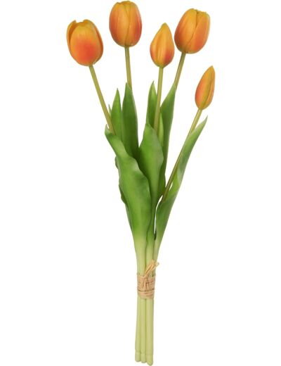 J-Line Bouquet Tulipes 5Pieces Pu Orange Medium