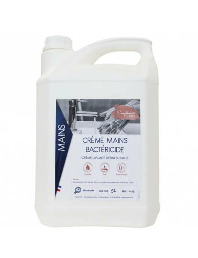 Crème Mains Lavante et Bactéricide en 5 litres