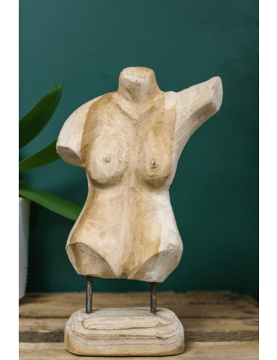 Buste femme en bois