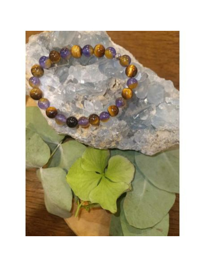 Bracelet perles - AMETRINE/CITRINE/ODT - LITHOSPHERE FRANCE - Sur le trottoir d'en face