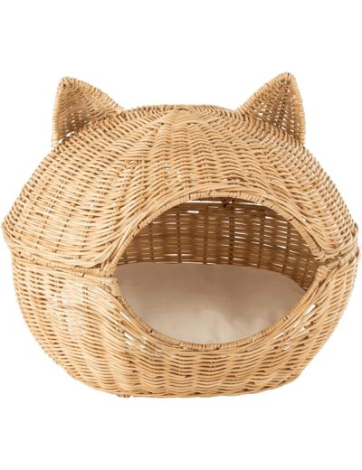 SONDEY Paris Prix Panier pour Chat en Rotin Coussin 60cm Beige