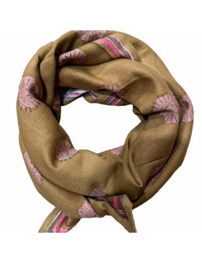 FOULARD LION OLIVE*