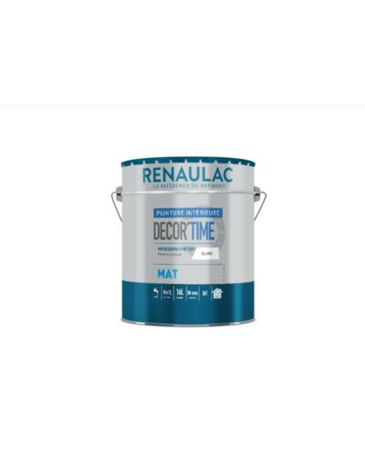 Peinture renaulac  gamme blanc mat  decortime 12 L 108 m²