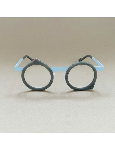 Lunettes de Vue Be Yoon de la Marque Sabine Be Coloris Pierre / Bleu Ciel