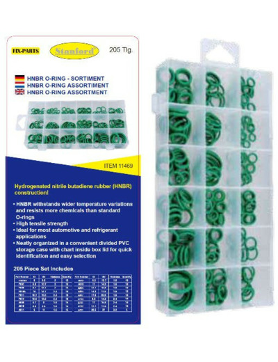 Assortiment de joints toriques 205 pcs - 11469