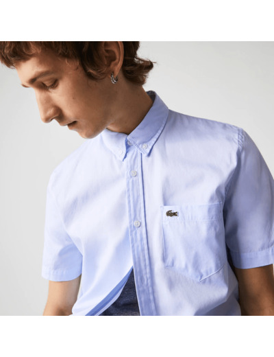 Chemise manches courtes Lacoste bleu