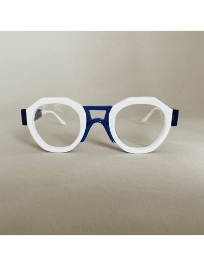 Lunettes de Vue Homme/Femme Monsieur Pierre Modèle Loris Coloris Blanc Bleu