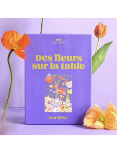 PUZZLE LES FLEURS SUR LA TABLE - JOUR FERIE