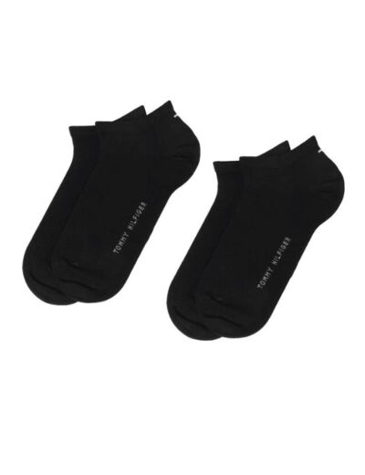 Lot de 2 paires de chaussettes basses unies Tommy Hilfiger noires