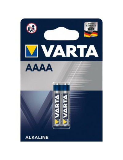 Blister 2 piles AAAA 1.5V ALKALINE VARTA