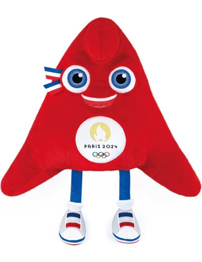 Peluche Phryge  Mascotte Officielle JO Paris 2024 - 50 cm - Peluche Extra Douce - Forme Bonnet Phrygien - JO2503 - Doudou et Compagnie - Fabriquée En France