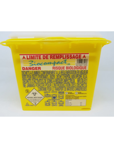 Seau Collecteur d'Aiguilles DASRI Biocompact 1,8L