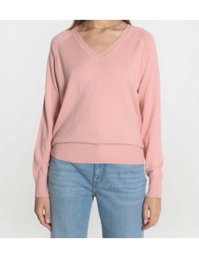 PULL COL V NOLWENN MELLOW ROSE