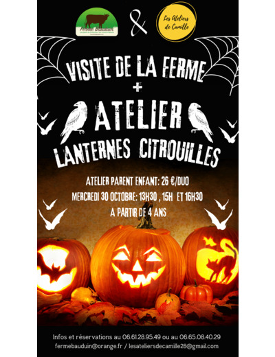 16H30 LE 30/10 VISITE FERME BAUDUIN ET ATELIER CITROUILLE