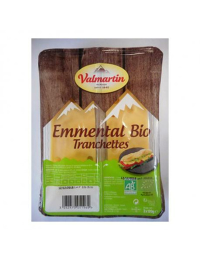 Emmental tranchettes 2x120g - ABC Bio