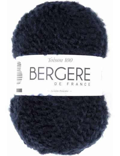 Pelote de laine TOISON 100 Bleu (NUIT)