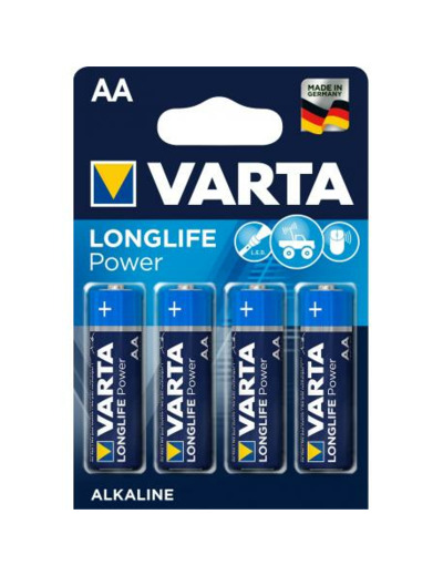 Blister 4 piles LR6 AA 1.5V ALKALINE VARTA