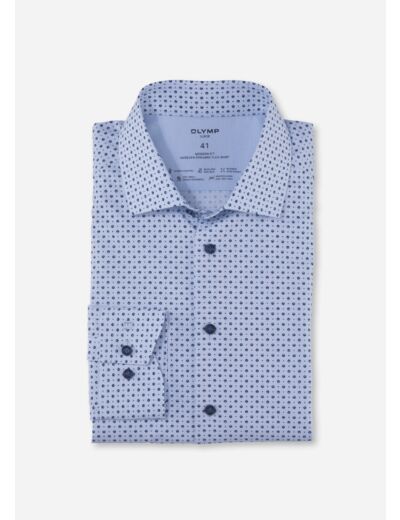 Chemise à motifs OLYMP bleue