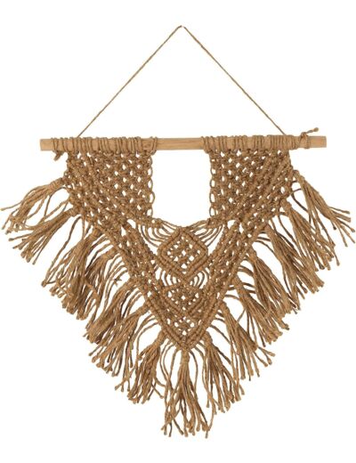 J-Line Suspension Murale Macrame Jute Naturel Small