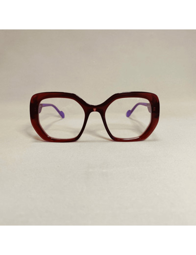 Lunettes de vue LYNN de la Marque Caroline Abram Coloris Rouge / Mauve