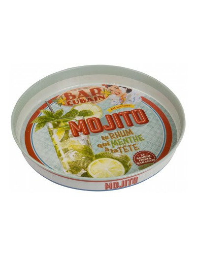 Plateau Rond "Bar Cubain Mojito" Native