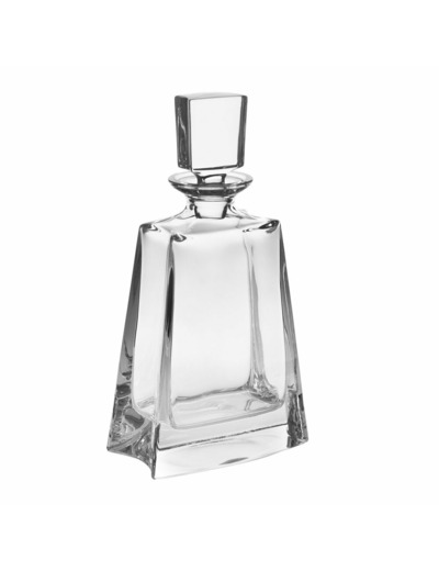 CARAFE WHISKY 70 CL FLAT - BOHEMIA CRYSTAL